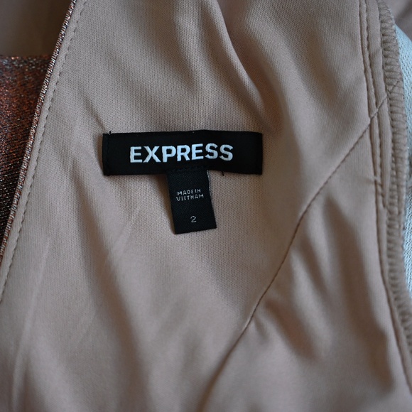 Express Metallic Barbie Mini Sheath Dress – Size 2 - Picture 3 of 3